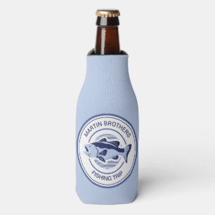 Rafraichisseur De Bouteilles Poisson de basse bleue de pêcheur personnalisé