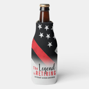 Rafraichisseur De Bouteilles Pompier à la retraite pompier mince Red Line