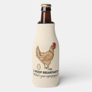 Rafraichisseur De Bouteilles Poulet Poops Petit-déjeuner Drôle Design
