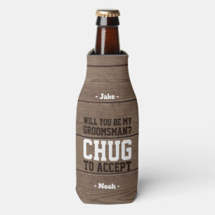 Rafraichisseur De Bouteilles Proposition du Groomsman Chug pour accepter Faux B