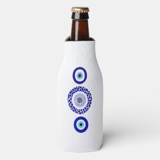 Rafraichisseur De Bouteilles Protection oculaire bleu Koozie (Bottle Devant)