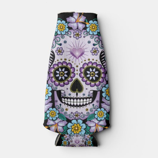 Rafraichisseur De Bouteilles Purple Sugar Skull (Devant)