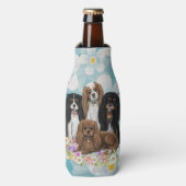 Rafraichisseur De Bouteilles Quatre Espagnols Cavalier Roi Charles en Fleurs (Bottle Devant)