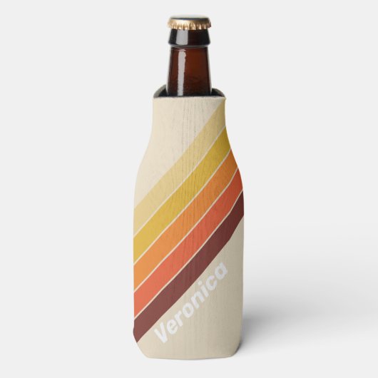 Rafraichisseur De Bouteilles Rayé Rétro avec Nom (Bottle Devant)