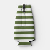 Rafraichisseur De Bouteilles Rayures vert mousse foncé et blanc (Dos)
