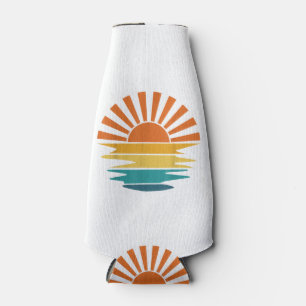 Rafraichisseur De Bouteilles Retro Sunset Rays Wavy Vintage Retro Sunshine Sun