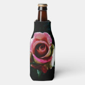 Rafraichisseur De Bouteilles Rose rouge peinte à l'huile (Bottle Devant)