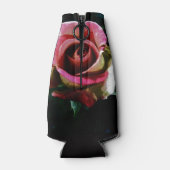 Rafraichisseur De Bouteilles Rose rouge peinte à l'huile (Dos)