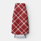 RAFRAICHISSEUR DE BOUTEILLES ROUGE BLANC NOËL MOTIF PLAID (Devant)