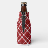 RAFRAICHISSEUR DE BOUTEILLES ROUGE BLANC NOËL MOTIF PLAID (Bouteille Dos)