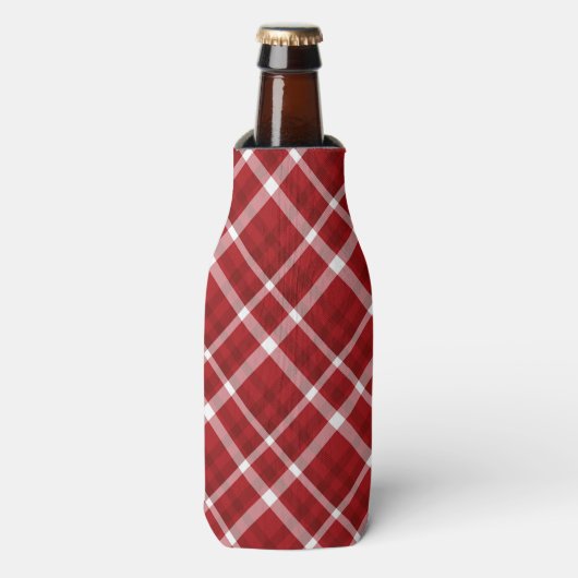 RAFRAICHISSEUR DE BOUTEILLES ROUGE BLANC NOËL MOTIF PLAID (Bottle Devant)