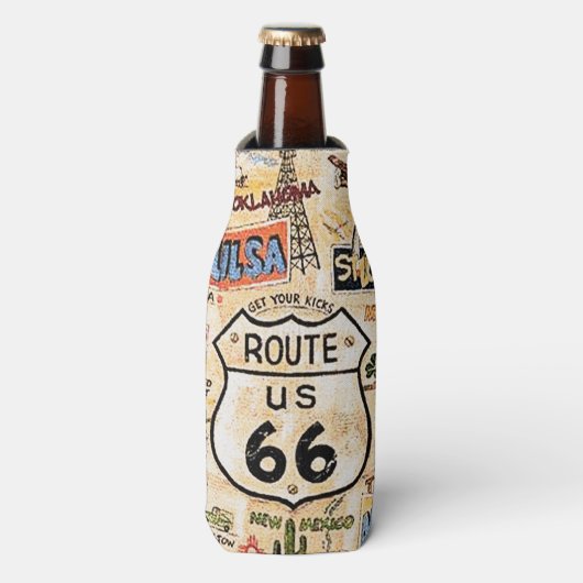Rafraichisseur De Bouteilles "Route 66-Prenez vos coups de pied" (Bottle Devant)