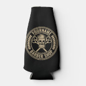 Rafraichisseur De Bouteilles Salon de coiffure personnalisé Skull Rockabilly (Devant)