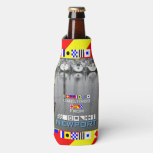 Rafraichisseur De Bouteilles Salutations Newport RI drapeaux nautiques personna