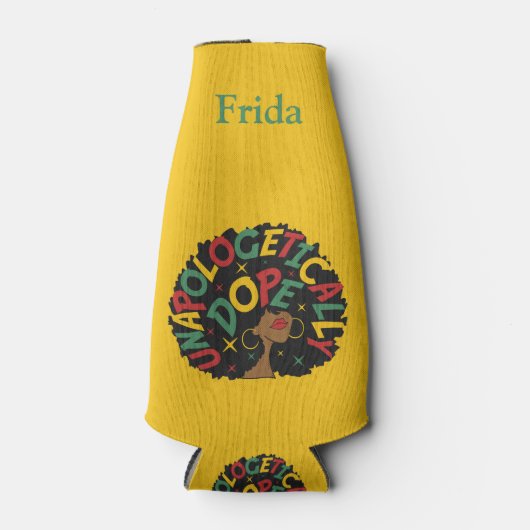 Rafraichisseur De Bouteilles Sans excuses Dope Black Girl Afro (Devant)