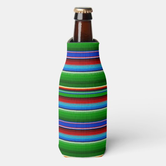 Rafraichisseur De Bouteilles Sarape mexicaine rouge vert (Bottle Devant)