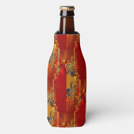Rafraichisseur De Bouteilles Seamless Graphic Design - rouge orange I (Bottle Devant)