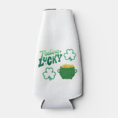 Rafraichisseur De Bouteilles Sentez chanceux avec un pot d'or sur un (Devant)