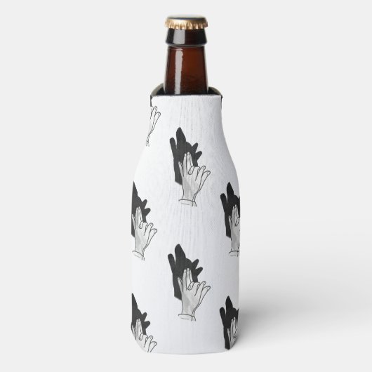 Rafraichisseur De Bouteilles Silhouette de main de loup (Bottle Devant)