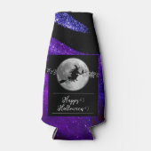 Rafraichisseur De Bouteilles Silhouette de sorcière violette Halloween (Devant)