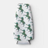 Rafraichisseur De Bouteilles Silhouette d'impression Brown et Turquoise Zebra (Devant)