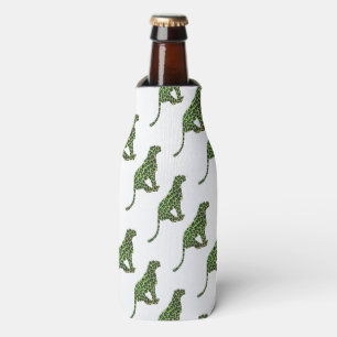 Rafraichisseur De Bouteilles Silhouette léopard noir et vert