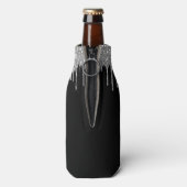 Rafraichisseur De Bouteilles Silver Black Parties scintillant de luxe Glam Nom  (Bouteille Dos)