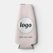 Rafraichisseur De Bouteilles Simple Logo Texte Professionnel Promotionnel Blush (Devant)