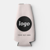 Rafraichisseur De Bouteilles Simple Logo Texte Professionnel Promotionnel Blush (Devant)