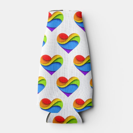 Rafraichisseur De Bouteilles SlipperyJoe's orgueillement coeur courbes forme 3D (Devant)