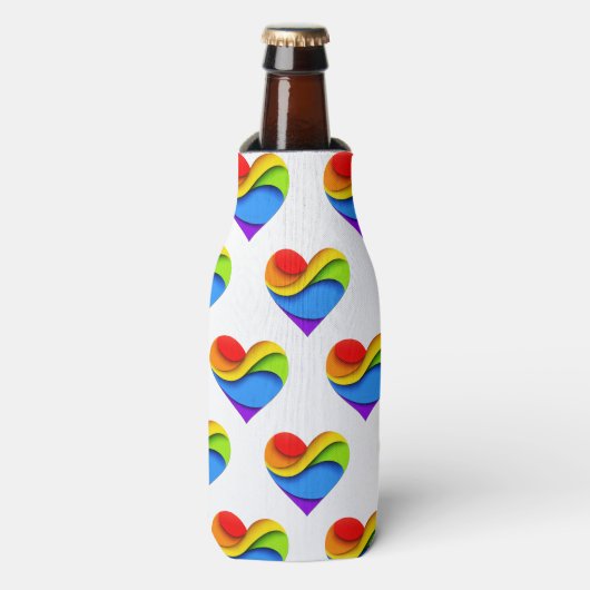 Rafraichisseur De Bouteilles SlipperyJoe's orgueillement coeur courbes forme 3D (Bottle Devant)