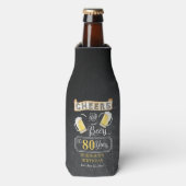 Rafraichisseur De Bouteilles Soirée et bière à 80 ans Anniversaire Bouteille (Bottle Devant)