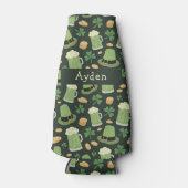 Rafraichisseur De Bouteilles St Patricks Day Pattern Sláinte Funny Green Name (Devant)