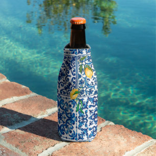 Rafraichisseur De Bouteilles style italien, méditerranéen, mosaïque, bleu, citr