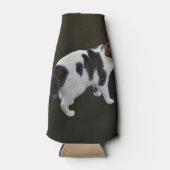 Rafraichisseur De Bouteilles Tabby Blanc Avec Patches Sombres (Devant)