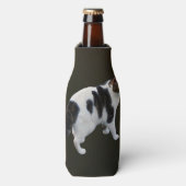 Rafraichisseur De Bouteilles Tabby Blanc Avec Patches Sombres (Bottle Devant)