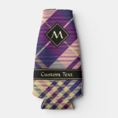 Rafraichisseur De Bouteilles Tartan mauve, or et bleu (Devant)