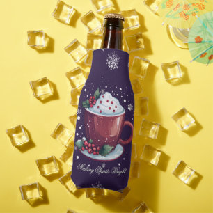 Rafraichisseur De Bouteilles Tasse de chocolat chaud de Noël Violet