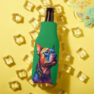 Rafraichisseur De Bouteilles Taureau coloré Terrier Conception Cyberpunk,