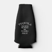 Rafraichisseur De Bouteilles Tequila vaut un coup noir (Devant)