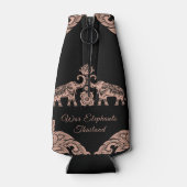 Rafraichisseur De Bouteilles Thaïlande Elephant Joyeux Vacances Cadeau rose et (Dos)