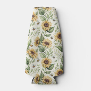 Rafraichisseur De Bouteilles Tournesols et Abeilles Floral
