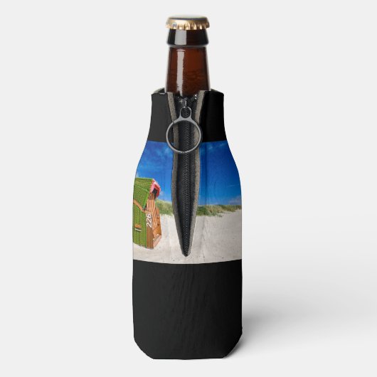 Rafraichisseur De Bouteilles Transat Green Beach en mer du Nord (Bouteille Dos)