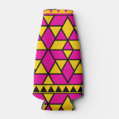 Rafraichisseur De Bouteilles Triangles rose et jaune Motif (Devant)