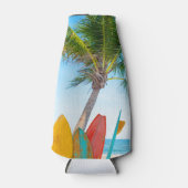 Rafraichisseur De Bouteilles Tropical Surfboard Beach Nom personnalisé (Devant)