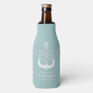 Rafraichisseur De Bouteilles Turquoise Beach House Nom de famille Ancre