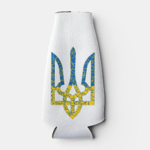 Rafraichisseur De Bouteilles Un trident ukrainien texturé drapeau d'Ukraine cou