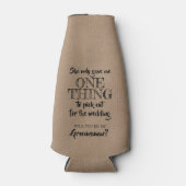 Rafraichisseur De Bouteilles Une Chose - Drôle Groomsman Proposition (Devant)