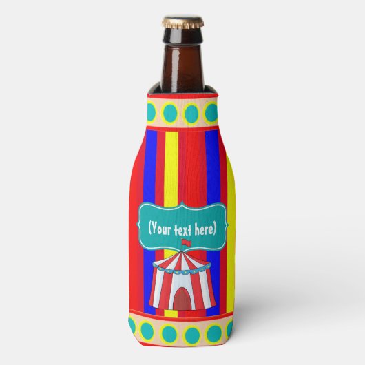 Rafraichisseur De Bouteilles Une journée au Circus Kids Party Personnalisée (Bottle Devant)