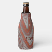 Rafraichisseur De Bouteilles Vagues minérales Terre rouge et gris (Bottle Devant)